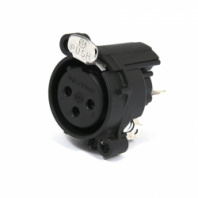 Neutrik NC3FAV1 - панельный разъем XLR female, вертикальная установка на ПП в магазине для музыкантов Рок-н-Ролл