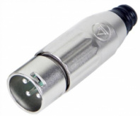 SWITCHCRAFT AAA3MZ - кабельный разъём XLR: 3-контактный, 'папа', металлический, никелированный в магазине для музыкантов Рок-н-Ролл
