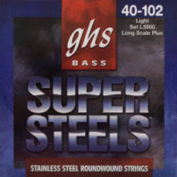 GHS L5000 Super Steels 40-102 - Струны для бас гитары; (40-58-80-102); круглая обмотка; нержавеющая в магазине для музыкантов Рок-н-Ролл GHS L5000 Super Steels 40-102 - Струны для бас гитары; (40-58-80-102); круглая обмотка; нержавеющая в магазине для музыкантов Рок-н-Ролл