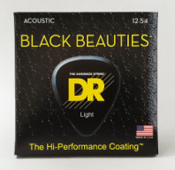 DR BKA-12 - струны для акустической гитары, Калибр: 12-54, Серия: BLACK BEAUTIES™ в магазине для музыкантов Рок-н-Ролл DR BKA-12 - струны для акустической гитары, Калибр: 12-54, Серия: BLACK BEAUTIES™ в магазине для музыкантов Рок-н-Ролл