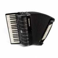 Hohner MATTIA IV 96 BK gun black (A17221) - концертный аккордеон 7/8, цвет черный, клавиши перламут в магазине для музыкантов Рок-н-Ролл Hohner MATTIA IV 96 BK gun black (A17221) - концертный аккордеон 7/8, цвет черный, клавиши перламут в магазине для музыкантов Рок-н-Ролл