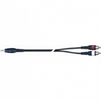 QUIK LOK AD40-3K - компонентный кабель, 3 метра, разъёмы Stereo Mini Jack Male - 2 RCA (тюльпаны) в магазине для музыкантов Рок-н-Ролл