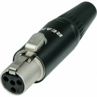 Neutrik RT5FC-B - кабельный разъем mini XLR female 5 контактов в магазине для музыкантов Рок-н-Ролл