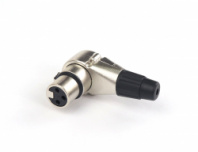 AuraSonics X3FR - кабельный разъем угловой 3-контактный XLR female, посеребренные контакты, никель в магазине для музыкантов Рок-н-Ролл