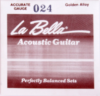 La Bella GW024 - Отдельная струна, сталь в бронзовой оплетке, 024 в магазине для музыкантов Рок-н-Ролл