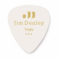 Dunlop 483P01TH Genuine Celluloid - Медиаторы, 12шт, тонкие, белые в магазине для музыкантов Рок-н-Ролл